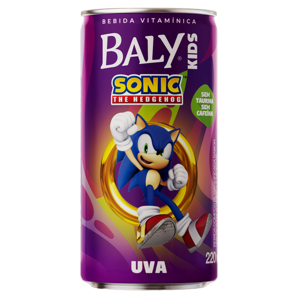 Bebida Gaseificada Baly Kids Uva Lata 220ml