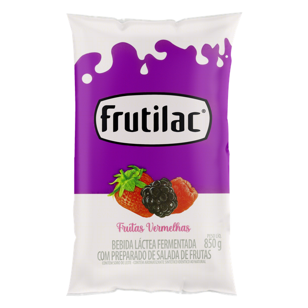 Bebida Láctea Frutilac Sachê Frutas Vermelho 800g