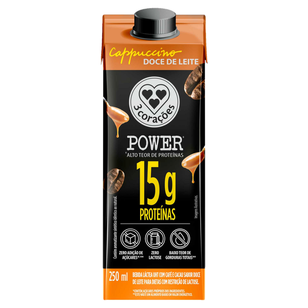 Bebida Láctea 3 Corações Pw Whey Doce de Leite 250ml