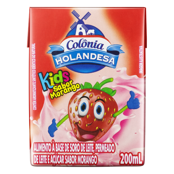 Bebida Láctea UHT C Holandesa Morango 200ml