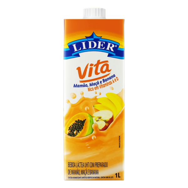 Bebida Láctea UHT Líder Vitamina 1L