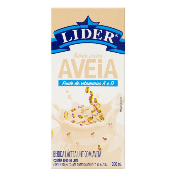 Bebida Láctea UHT Líder com Aveia 200ml