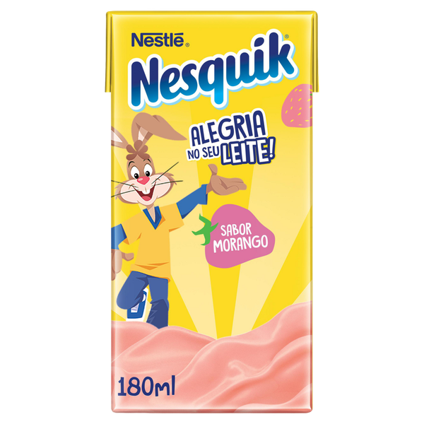 Bebida Láctea UHT Nesquik Morango 180ml