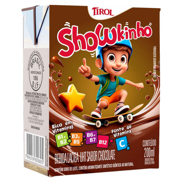 Bebida Láctea UHT Showkinho Chocolate 200ml
