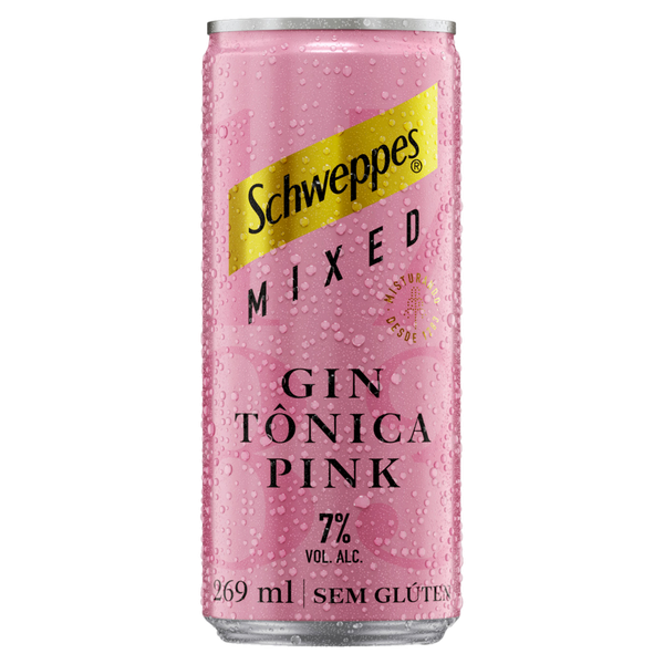 Bebida Alcoólica Mista Schweppes Gin Tônica Pink Amora Lata 269ml