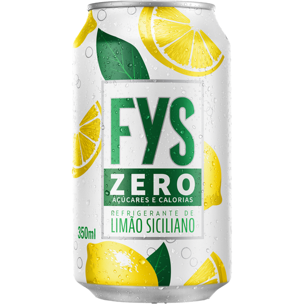 Bebida Refrigerante Fys 350Ml Limão Sem Açucar Lata