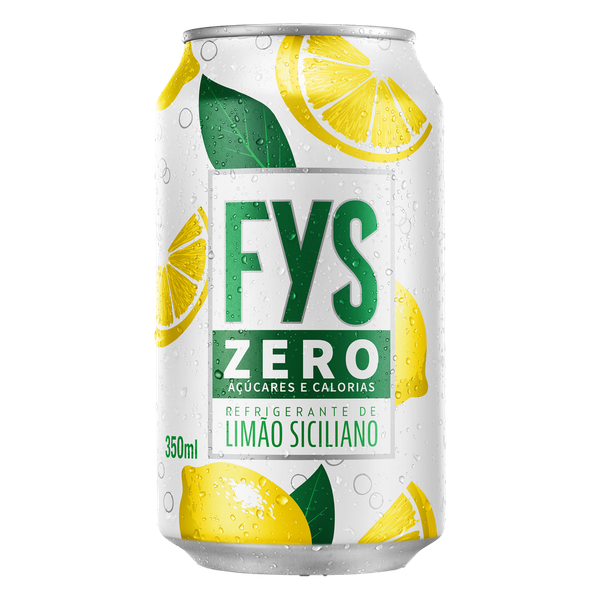Refrigerante Fys Limão Sem Açúcar Lata 350ml