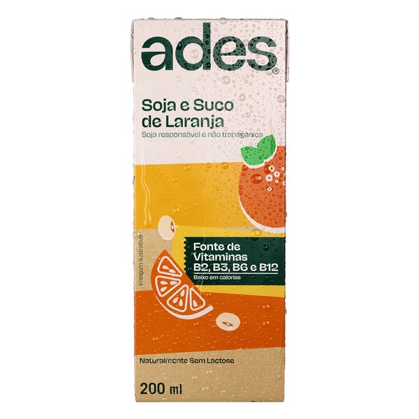Suco Ades Soja Laranja 200ml