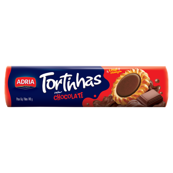 Biscoito Adria Tortinhas Chocolate 140g