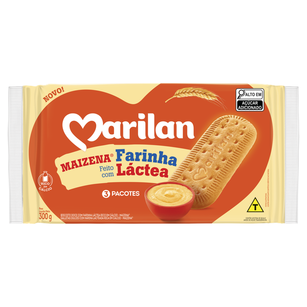 Biscoito Marilan Mini Maizena Farinha Láctea 300g