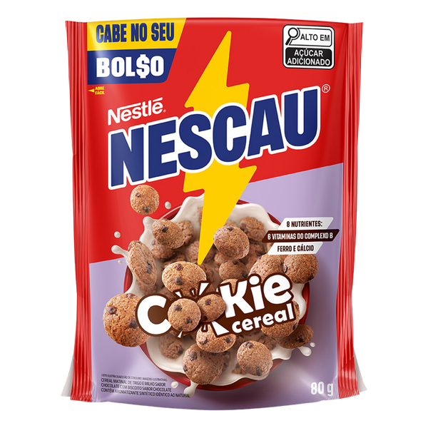Biscoito Nestlé Nescau Cookies Pacote 80g