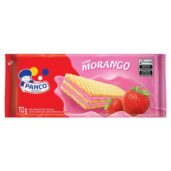 Biscoito Panco Wafer Morango 140g