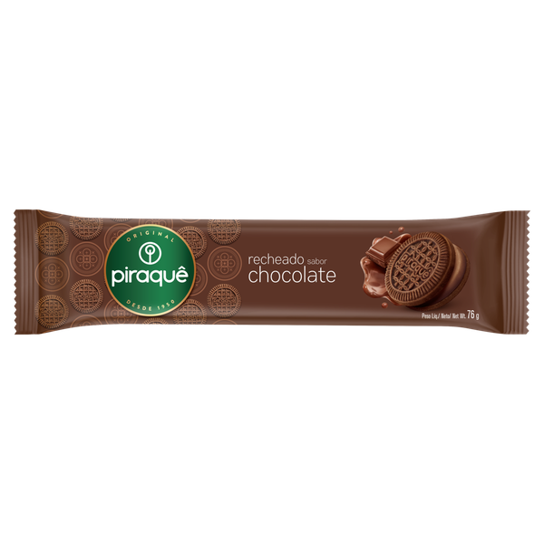 Biscoito Piraquê Recheado Chocolate 76g