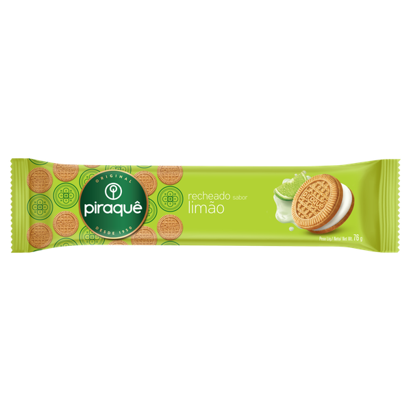 Biscoito Piraquê Recheado Limão 76g