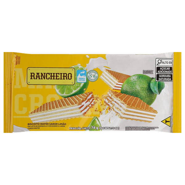 Biscoito Rancheiro Wafer Limão 78g