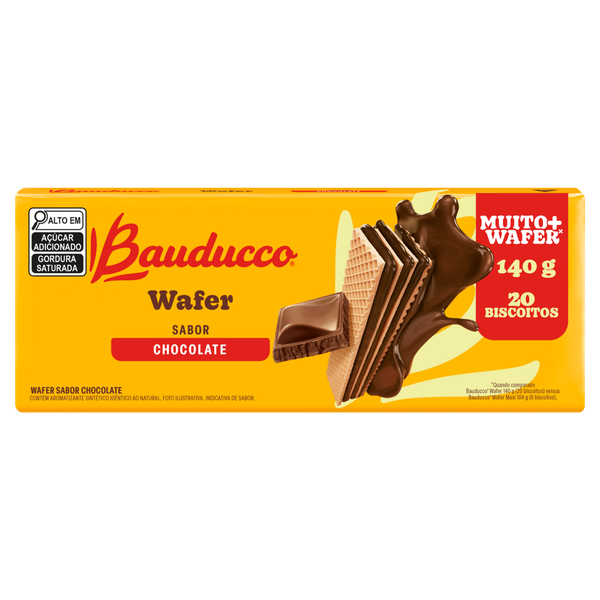 Biscoito Bauducco Wafer Chocolate 140g