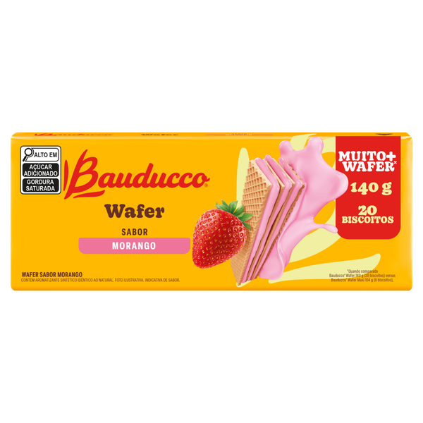 Biscoito Bauducco Wafer Morango 140g