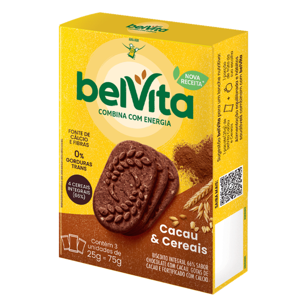 Biscoito Belvita Cacau e Cereais 75g
