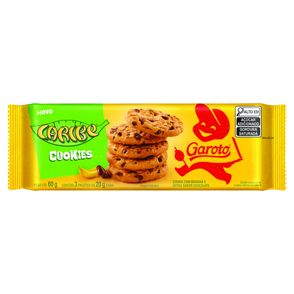 Biscoito Garoto Cookies Caribe Banana 60g
