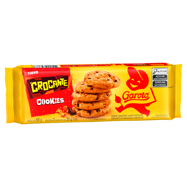 Biscoito Garoto Cookies Amendoim Crocante 60g