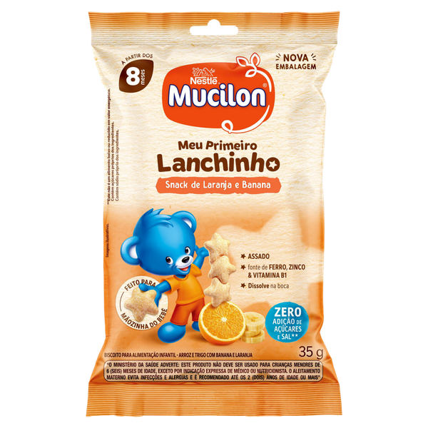 Biscoito Snack Mucilon Lanch Laranja Bnn 35g