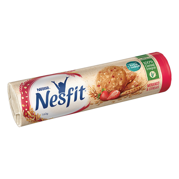 Biscoito Nestlé Nesfit Morango Cereais 160g