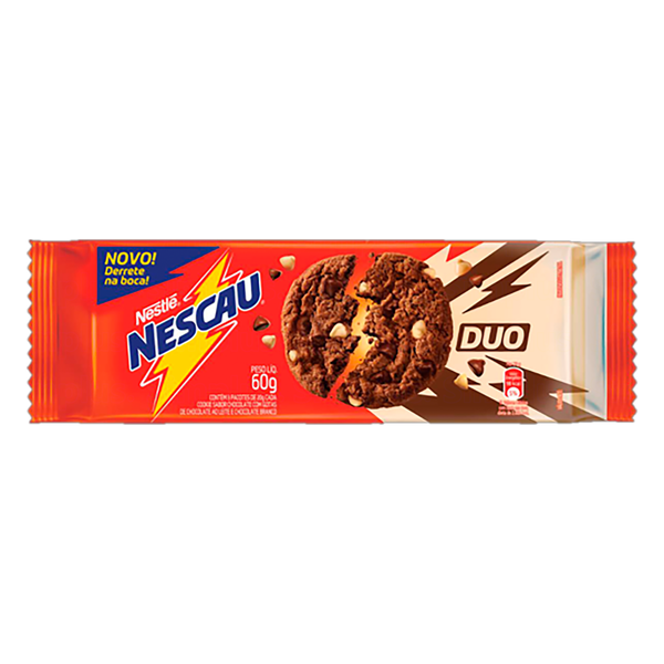 Biscoito Nestlé Cookies Nescau Duo 60g