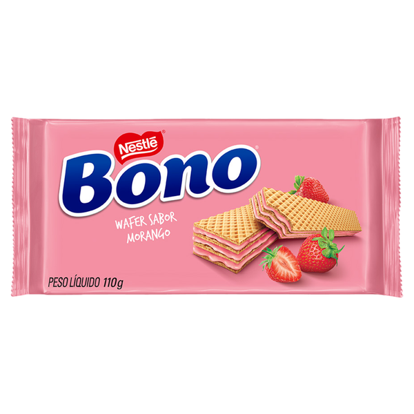 Biscoito Nestlé Bono Wafer Morango 110g