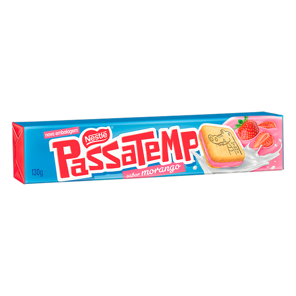 Biscoito Nestlé Passatempo Recheado Morango 130g
