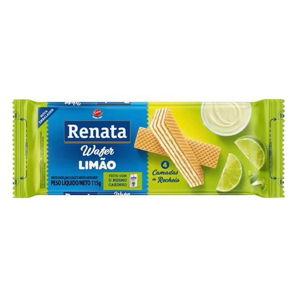 Biscoito Renata Wafer Limão 115g
