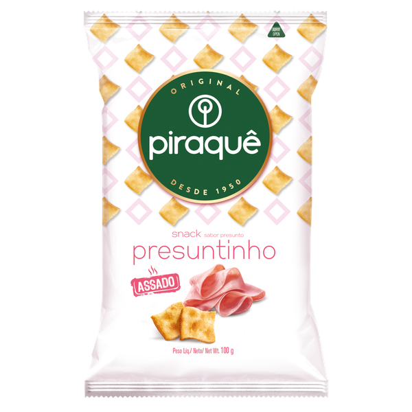 Biscoito Piraquê Salgadinho Presuntinho 100g