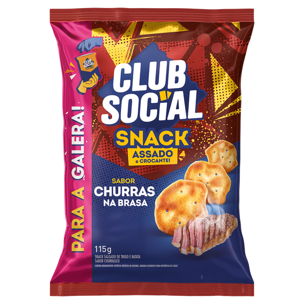 Biscoito Snack Club Social Churrasco Brasileiro 115g