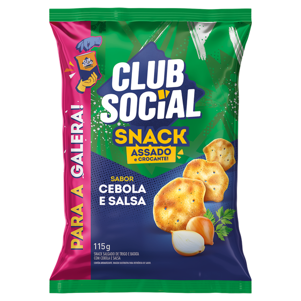 Biscoito Snack Club Social Salsa e Cebola 115g