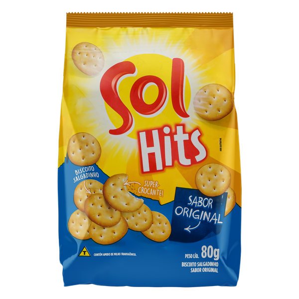 Biscoito Sol Hits Original 80g
