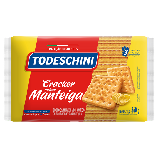 Biscoito Todeschini Cream Cracker Manteiga 360g