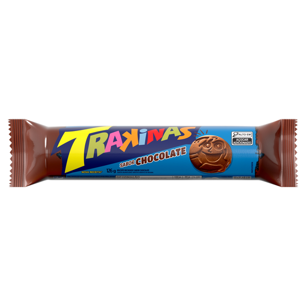 Biscoito Trakinas Recheado Chocolate 126g