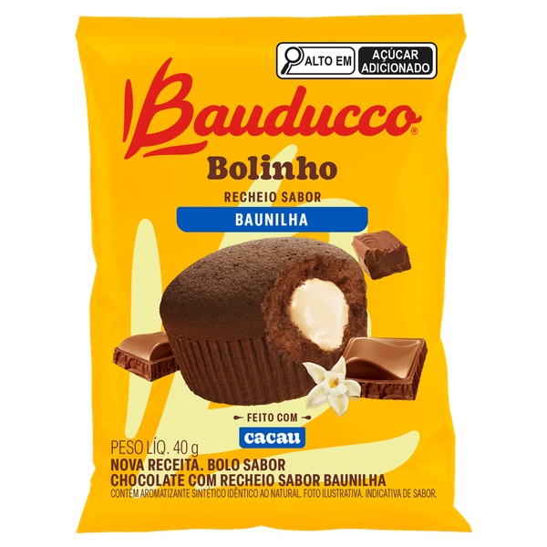 Bolinho Bauducco Chocolate com Baunilha 40g