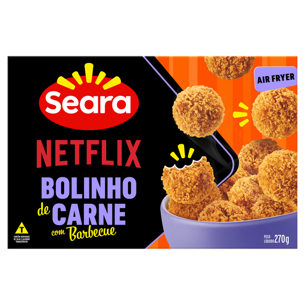 Bolinho de Carne Seara Suína Netflix Barbecue 270g