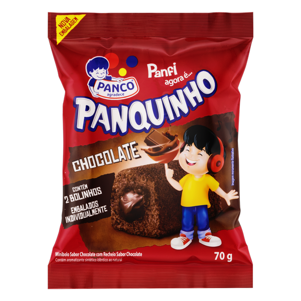 Bolo Panquinho Recheado Chocolate 70g