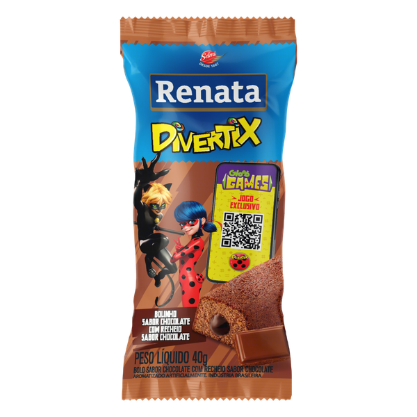 Bolo Renata Chocolate com Chocolate 40g