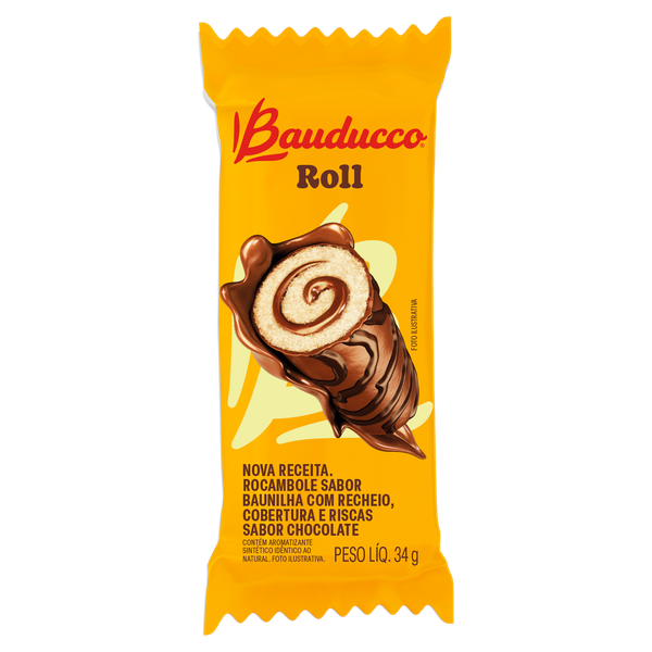 Bolinho Bauducco Roll Chocolate 34g