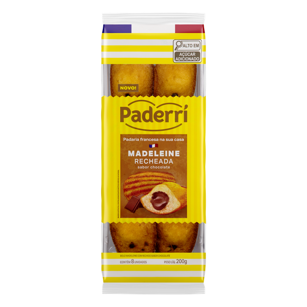 Bolo Paderri Madeleine Recheado Chocolate 200g