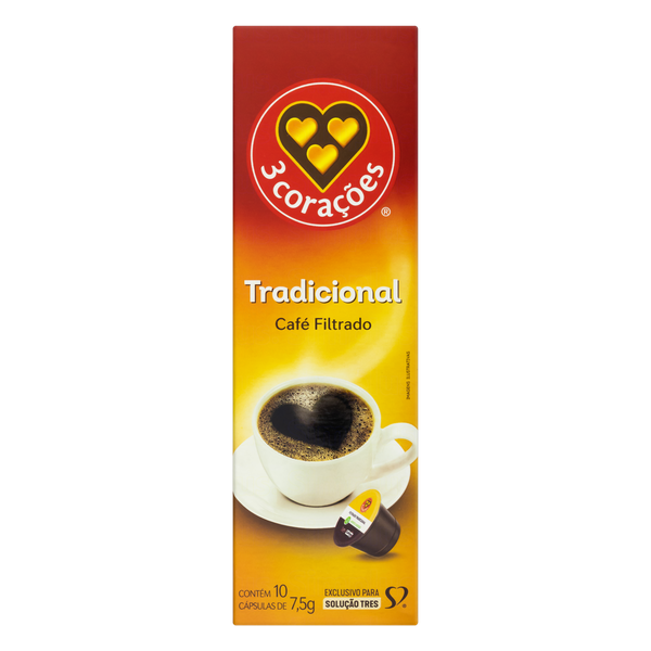 Cápsulas de Café 3 Corações Classic 10x7,5g