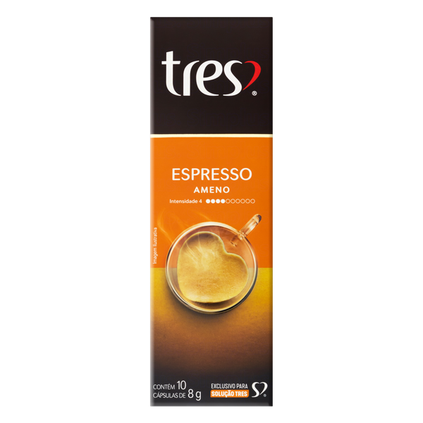 Cápsulas de Café 3 Corações Espresso Ameno 10x8g