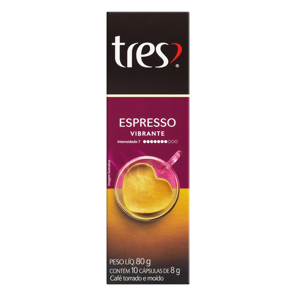 Cápsulas de Café 3 Corações Espresso Vibra 10x8g