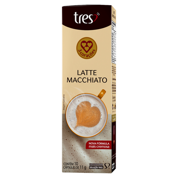 Cápsulas de Café 3 Corações Latte Macchiato 10x11g