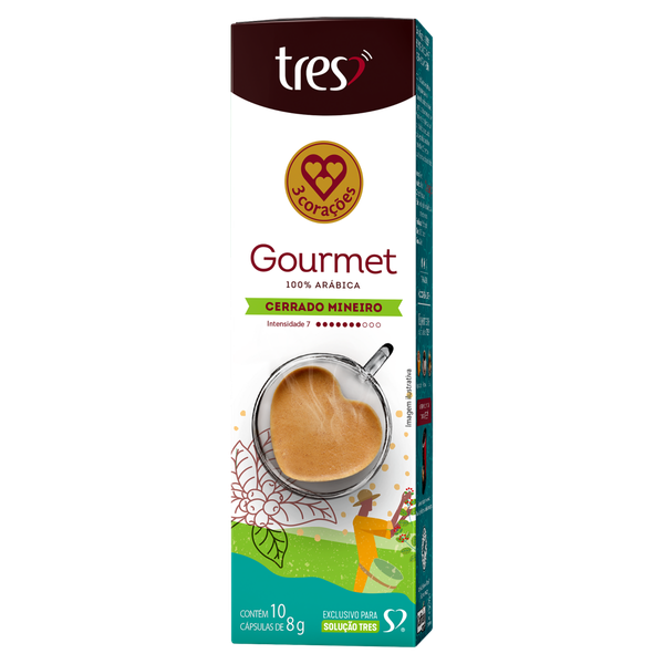 Cápsulas de Café 3 Corações Rit Cer Min 10x8g