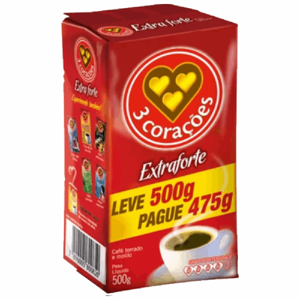 Cafe 3 Coracoes Vacuo L500P475G Ext Forte