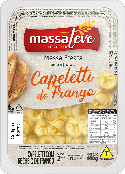 Capeletti Massa Leve 400g, Frango