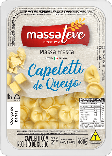 Capeletti Massa Leve 400g, Queijo